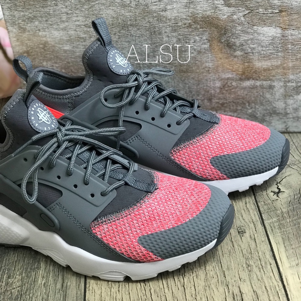 Nike Air Huarache Run Ultra GS Cool Grey HotPunch - Picture 5 of 8